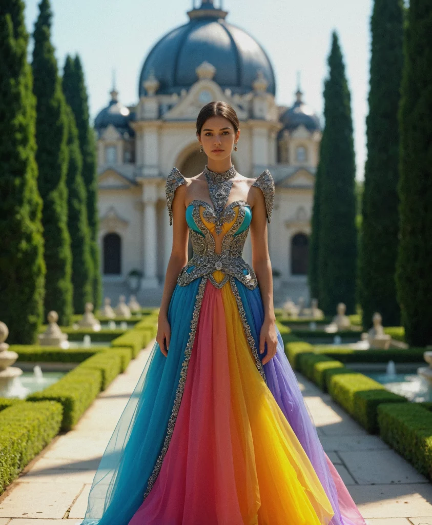 Colorful woman